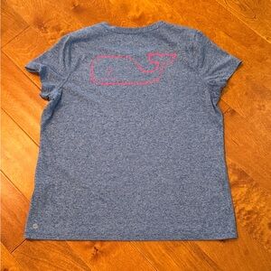 Vineyard Vines Performance Top Women’s Pink Whale Heather Blue Large